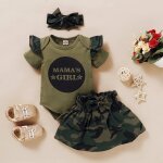 Ensemble de vtements pour nouveau - n fille, barboteuse a manches courtes, avec jupe a nud elastique ...