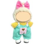 Ensemble vtement pour peluche - robe tartan violet & noir avec pompons et dentelle, tenue adorable pour ...