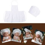 Ensembles de vtements photo pour garons et filles, costume de cuisinier mignon, accessoires de photographie ...