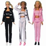 Ensemble de vtements de poupe de vtements de sport a la mode 3 pices, vtements de poupe fille de ...