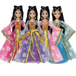 Ensemble de vtements de poupe vintage chinois 4 pices, vtements de poupe fille de 11 pouces, garde ...