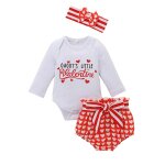Ensemble de vtements pour la saint - valentin, imprim amour pour nouveau - n, barboteuse avec nud ...