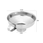 Entonnoir de mise en conserve en acier inoxydable, a large bouche, filtre a tr�mie, fuite, pour huile, ...