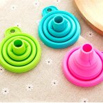 Entonnoir pliable en silicone de qualit� alimentaire, mini entonnoir portable, outils de cuisine, accessoire ...