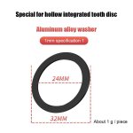 Entretoise de moyeu de vlo en alliage d'aluminium, 1 / 2 / 3mm, 1 pice