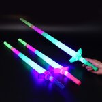Ep�e scintillante led extensible, jouet pour enfants, b�ton clignotant, accessoires de f�te de concert, ...
