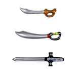 Ep�es gonflables pour enfants, 4 pi�ces, jouets d'ext�rieur portables, couteau t�te de mort, amusant, ...