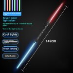 Ep�e laser telescopique 2 en 1 avec sonorisation pour enfants jouet lumineux multicolore etoile galaxienne ...