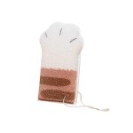 Eponge de bain en coton avec patte de chat pour bb, gommage, douche pour bb, nettoyage du visage, ...