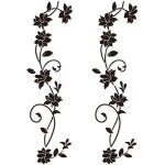 Ersan - 2 sets stickers muraux 105 * 30cm fleur de vigne noir deisgn en pvc autocollant mural pour enfants ... Ersan - 2 sets stickers muraux 105 * 30cm fleur de vigne noir deisgn en pvc autocollant mural pour enfants ...