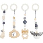 Ersan - arche portique deveil eveil bebe bois 4 pices arche de jeux bb jouet a suspendre bebe arches ...