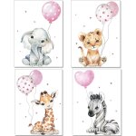 Ersan - artpinâ® p64 posters décoratifs pour chambre d'enfant (fille) - motif animaux de la jungle + ... Ersan - artpinâ® p64 posters décoratifs pour chambre d'enfant (fille) - motif animaux de la jungle + ...