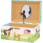 Ersan - bote a bijoux musicale cheval pour filles - bote a musique cheval pour enfants avec miroir, ...