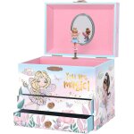 Ersan - bote a bijoux musicale pour filles - bote a musique fe pour enfants avec miroir, cadeaux d'annivers ...