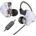 Ersan - ccz dc02 ecouteurs filaire intra - auriculaires avec micro, casque audio monitoring iem  double ...