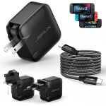 Ersan - chargeur usb c 65w pour nintendo switch 2, alimentation en mode tv, avec prises eu / uk et cble ...
