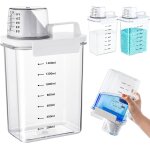Ersan - distributeur de lessive, 1800ml de distributeur de lessive etanche a l'air avec gobelet doseur, ...