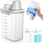 Ersan - distributeur de lessive, distributeur de lessive etanche a l'air avec gobelet doseur, 1800ml ...