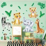 Ersan - dsl - 8067 stickers muraux animaux de la jungle bébé enfants chambre d'enfant déco peel and stick ... Ersan - dsl - 8067 stickers muraux animaux de la jungle bébé enfants chambre d'enfant déco peel and stick ...