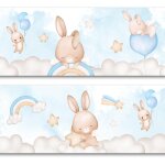 Ersan - frise murale autocollante pour chambre d'enfant et garçon y033 - 15 x 200 cm - motif lapin et ... Ersan - frise murale autocollante pour chambre d'enfant et garçon y033 - 15 x 200 cm - motif lapin et ...
