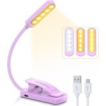 Ersan - lampe de lecture, 10 leds liseuse lampe clip usb rechargeable, 360cou flexible, 3 couleur & 100% ...
