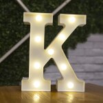 Ersan - lettre allume la forme de symbole de led, lampes de table de chapiteau en plastique d'alphabet, ...