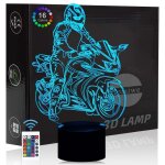 Ersan - moto motocyclette 3d illusion veilleuse jouets, décor de maison led lampe de chevet table, tactile ... Ersan - moto motocyclette 3d illusion veilleuse jouets, décor de maison led lampe de chevet table, tactile ...