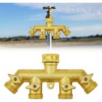 Ersan - raccord de tuyau d'arrosage 4 voies robinet répartiteur d'eau en laiton raccord d'eau distributeur ... Ersan - raccord de tuyau d'arrosage 4 voies robinet répartiteur d'eau en laiton raccord d'eau distributeur ...