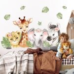Ersan - sg2 - 2410 stickers muraux aquarelles animaux de la jungle autocollants muraux animaux de la ... Ersan - sg2 - 2410 stickers muraux aquarelles animaux de la jungle autocollants muraux animaux de la ...
