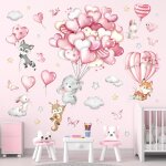 Ersan - stickers muraux animaux forêt ballon rose autocollant mural montgolfière eléphant renard décoration ... Ersan - stickers muraux animaux forêt ballon rose autocollant mural montgolfière eléphant renard décoration ...