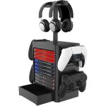 Ersan - tour de rangement pour casque ps5, ps5, multifonction, peut contenir 10 disques de jeu, 4 manettes, ... Ersan - tour de rangement pour casque ps5, ps5, multifonction, peut contenir 10 disques de jeu, 4 manettes, ...