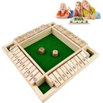 Ershi - 2 - 4 joueurs jeu de societe en bois, jeux bois avec 2 ds, boite de jeux de socit en bois, ...