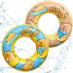 Ershi - 2 pices boues gonflables capybara anneaux de bain pour enfants jouet piscine et plage accessoire ...