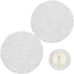 Ershi - 2 pices set de table ronds arbre corail rond, napperon de table vid rouge pvc, antidrapantrsiste ...