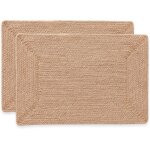 Ershi - lot de 2 sets de table rectangulaires en jute naturelle faite  la main 45 x 30 cm[687]