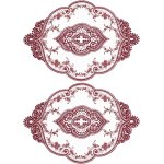 Ershi - lot de 2 sets de table rtro en dentelle, ovales, brods, 30x43 cm, napperons franais en crochet, ...
