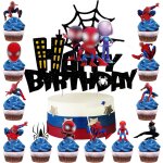 Ershi - lot de 25 dcors de gteau d'anniversaire enfant - kit dco cupcakes, fte, clbration - dcoration ...