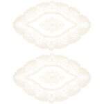 Ershi - 2pcs sets de napperons en dentelle rétro, dessous de verre ovales brodés en crochet français ... Ershi - 2pcs sets de napperons en dentelle rétro, dessous de verre ovales brodés en crochet français ...