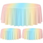 Ershi - lot de 3 nappes d'anniversaire arc - en - ciel - housses de table rondes arc - en - ciel pastel ... Ershi - lot de 3 nappes d'anniversaire arc - en - ciel - housses de table rondes arc - en - ciel pastel ...
