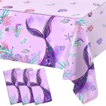 Ershi - lot de 3 nappes de fte sirne pour fte, dcorations de table pour fte d'anniversaire, nappes ...