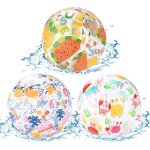 Ershi - 3 pices ballon enfant, transparent ballon gonflable, ballon piscine et, ballon de plage pour ...