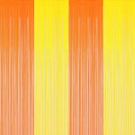 Ershi - lot de 4 rideaux a lamelles orange et jaune - film mtallique a franges - dcoration pour fte ...
