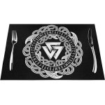 Ershi - lot de 4 sets de table lavables en pvc pour table  manger, isolation thermique, antidrapant, ...