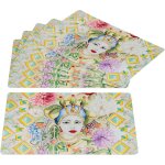 Ershi - lot de 6 sets de table amricains en pvc color reine 44 x 28 cm. antidrapant et facile  laver[4303] ...