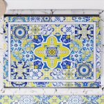 Ershi - accessoires cuisine petti, 100% microfibre hypoallergnique, vitres bleues, coprifornello 46 ...