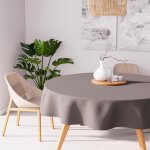 Ershi - , alix nappe ronde anti - tches, polyester, moka, diamtre 180 cm[3087]
