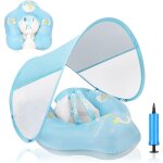 Ershi - boue bb, flotteur de piscine pour bb, bouee bebe avec pare soleil upf 50 + , bouee siege ...