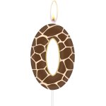 Ershi - bougies d'anniversaire girafe, bougie numro 0 pour gteau, dcorations d'anniversaire girafe, ...