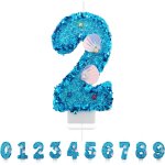 Ershi - bougies d'anniversaire numéro 2, 3d bleu bougie chiffre 2, sirene decoration gateau anniversaire, ... Ershi - bougies d'anniversaire numéro 2, 3d bleu bougie chiffre 2, sirene decoration gateau anniversaire, ...
