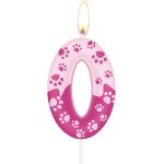 Ershi - bougies d'anniversaire roses en forme de patte de chien 0, bougies roses pour gâteaux, décorations ... Ershi - bougies d'anniversaire roses en forme de patte de chien 0, bougies roses pour gâteaux, décorations ...